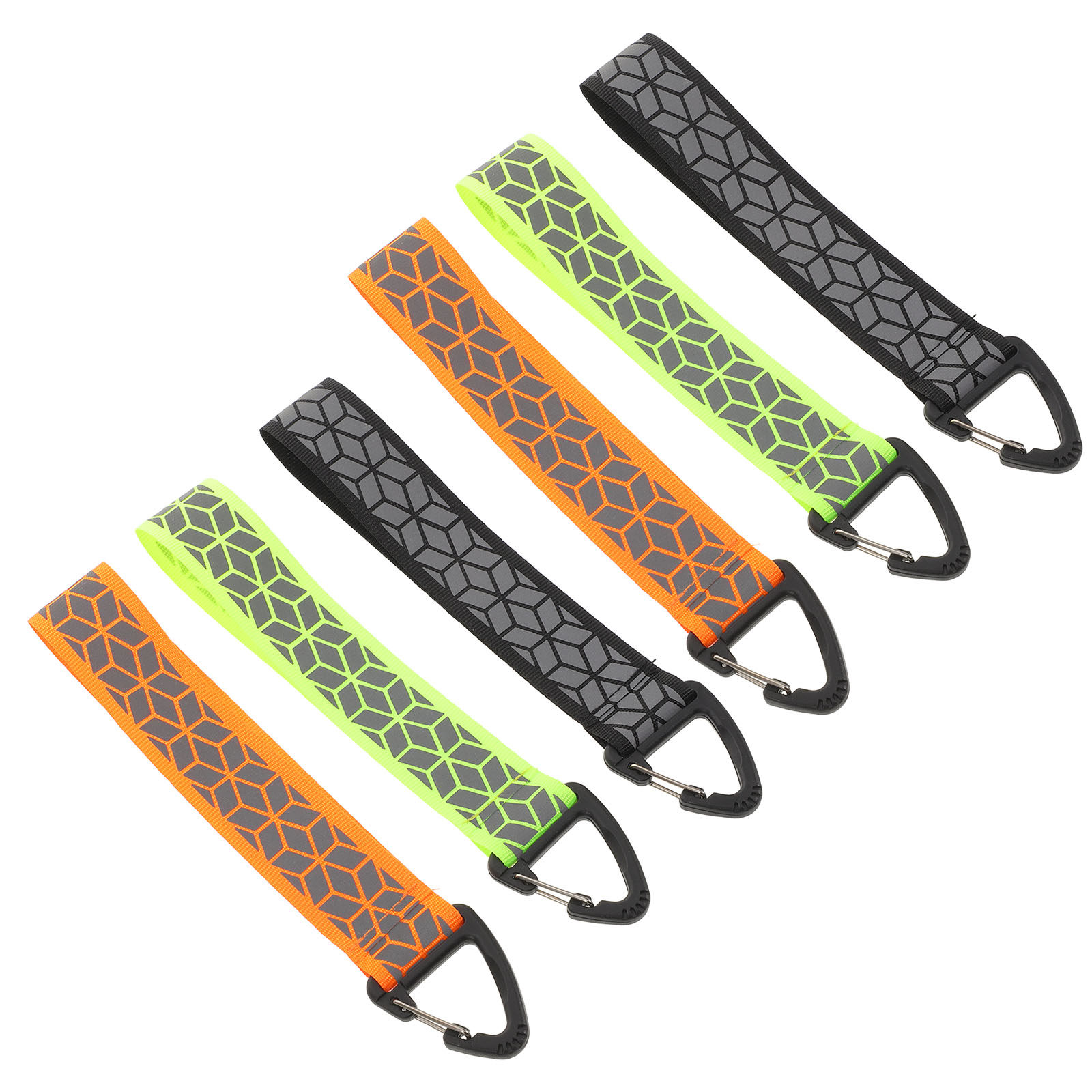 Cycling Visibility Gear - 6 Stück Reflektierende Schlüsselanhänger, Hochsichtbare Sicherheitsreflektorstreifen,