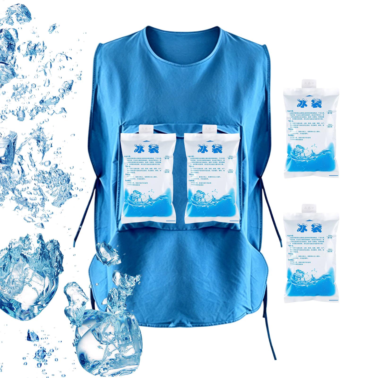 Cycling Gear Jacket - 4 Gel-Kühlpacks, Kühlweste, wiederverwendbar, zur Wärmelinderung,