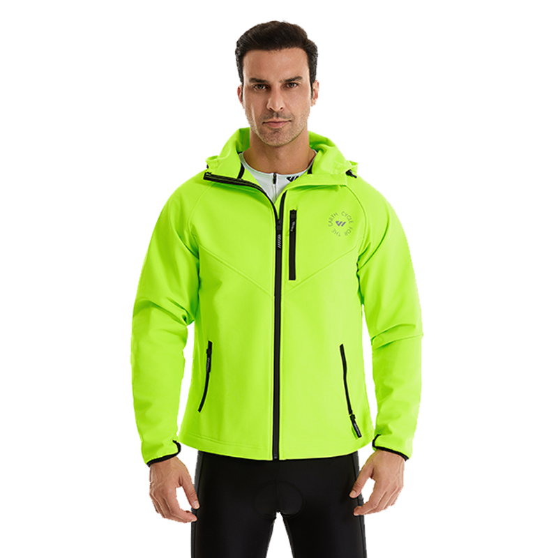 Cycling Gear Jacket - Wulibike Winter-Radjacken für Herren, wasserdichte Laufjacke,