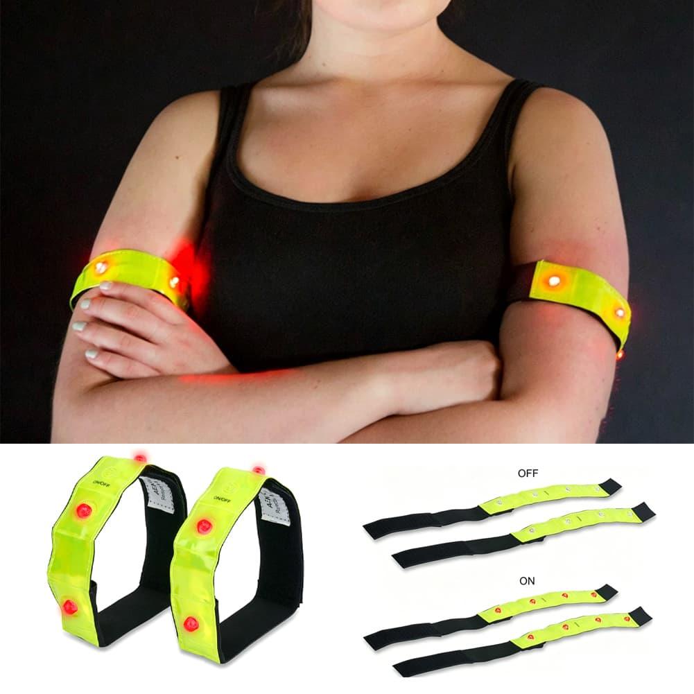 Cycling Visibility Gear - LED-Reflektorarmband mit Blitz- und Dauerlichtmodi, verstellbares