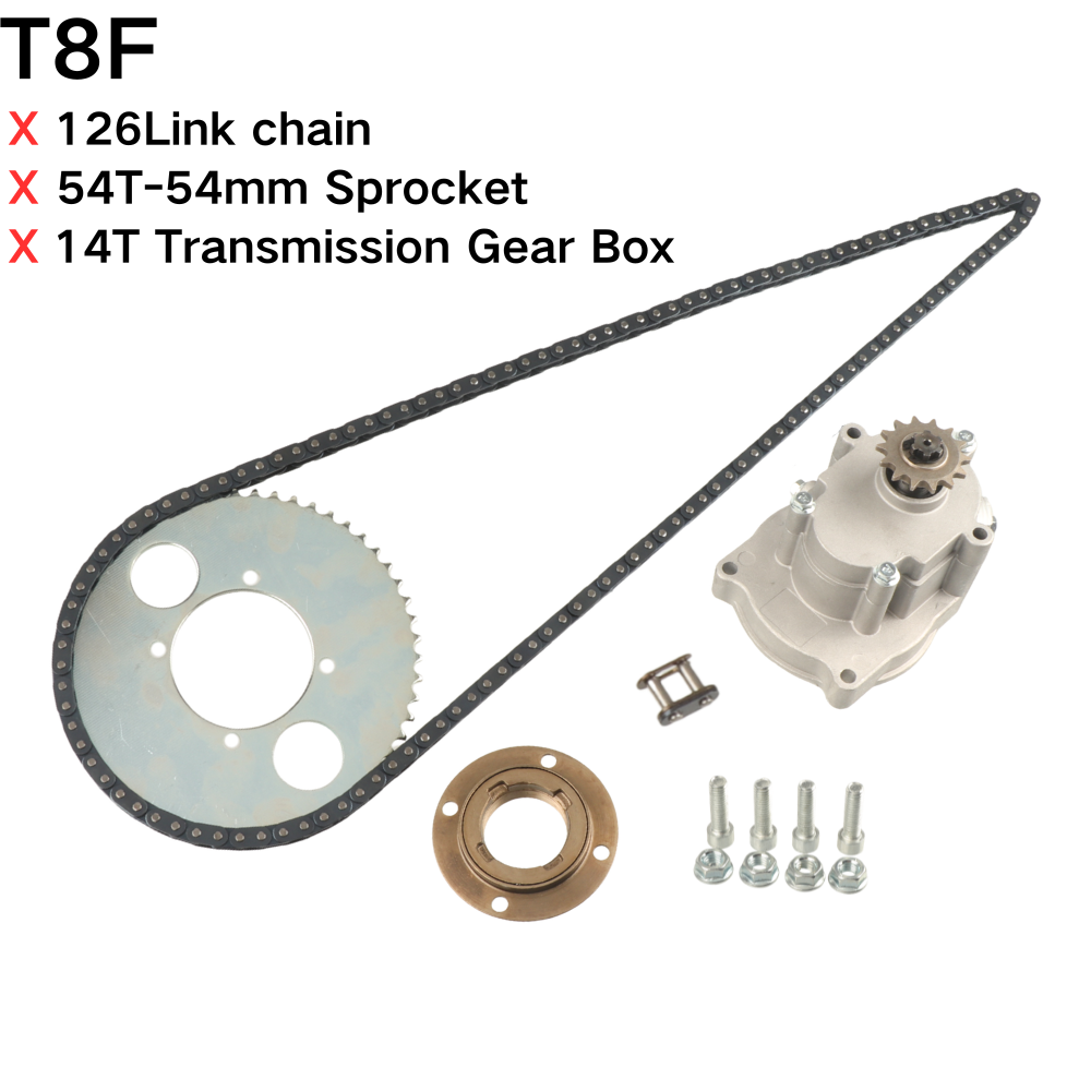 Cycling Gear Box - T8F 44T/54T 4-Bolzen-Hinterradritzel 126 Glieder T8F